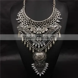 Express Chinese Imports Wholesale Imitation Silver Chain Statement Necklace Jewelry Accessories Jewellry for Women thumbnail-1