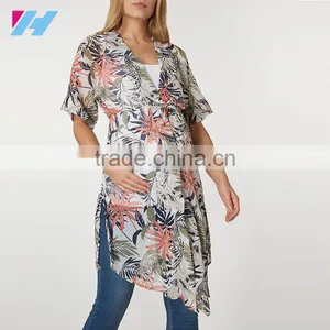 Comfortable And Loose With Palm Print Maternity Clothes Cheap Wholesale thumbnail-1