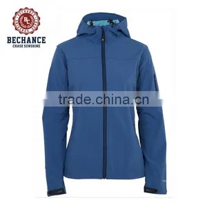 LZ121 96%polyester,4%spandex,waterproof and Water Resistant Plus Size Women Softshell Jacket thumbnail-1