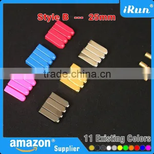 Metal Gold or Silver and 11 Colours Else Shoe Lace Tips Aglets to Repair or Shorten Laces - 25mm Mixed Color Yeezy Lace Aglets thumbnail-5