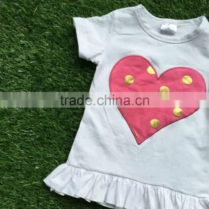 Girls Summer Design Baby Girls Boutique Clothing Girls Heart Outfits Children Short Sleeve Summer Outfits With Accessories thumbnail-2