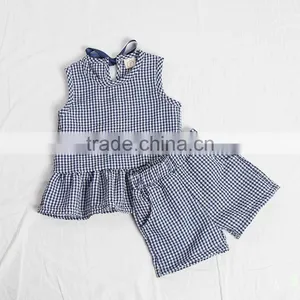 Wholesale Summer Cotton Printing Girls Kids t Shirt and Shorts thumbnail-3
