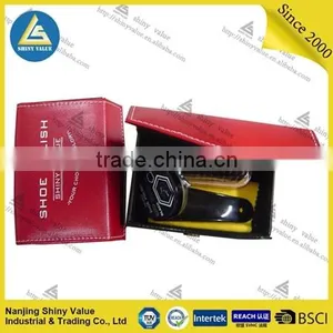 Portable Travel Use Shoe Shine Kit With Plastic Shoe Horn and Tin Shoe Polish thumbnail-3