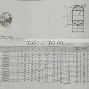 Cheap Spherical Plain Radial Joint Bearing GEBK5S thumbnail-2