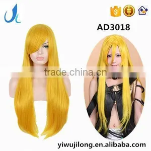 Cheap God Yellow Long Straight Cosplay Synthetic Wig thumbnail-1