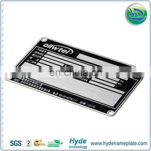 Cheap Wholesale Custom Logo Metal Nameplate / Stainless Steel Tag With Holes for Screw thumbnail-2