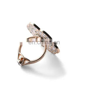 Custom Mobile Phone Diamond Flower Shape Finger Phone Ring Holder thumbnail-5