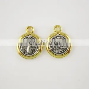 Gold and Silver Tone Saint Benedict Medal Pendants thumbnail-1