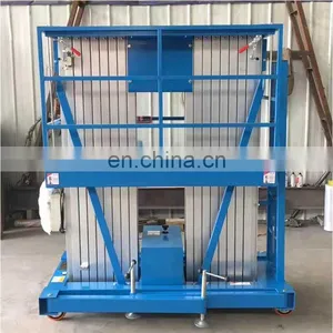 7LSJLII Shandong SevenLift 10 Meter Hydraulic Manual Electric Telescopic Aluminum Man Elevator Lift thumbnail-6