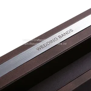 Long PU Rings Display Stand Luxury Wooden Rings Jewelry Display With Custom Logo thumbnail-5