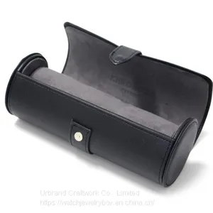 Urbrand Custom Handmade PU Leather 3-cylinder Watch Box High-end Jewelry Watches Receive Display Packaging Boxes thumbnail-4