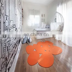 Rectangle Contemporary Geometric Felt Area Rug,floor Covering, Modern Design Felt Carpet thumbnail-5