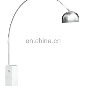 Modern Classic Design Decorative Home Office LED Arc Floor Lamp With Marble Base thumbnail-3