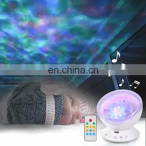 LED Projector Ocean Wave Night Light Sky Rotation Bedroom Decorative Music Night Light for Baby thumbnail-7