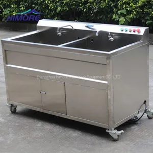 Double Tank Bubbles Vegetable Fruit Washer/ Automatic Vegetable Fruit Ozone Cleaner thumbnail-3