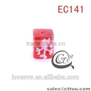 AAA 10mm Fashion Cylinder Red Acrylic Bead EC138(DIY) thumbnail-4