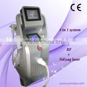 Hair Removal Beauty Equipment Combines Elight,RF and nd Yag Laser Technology thumbnail-1