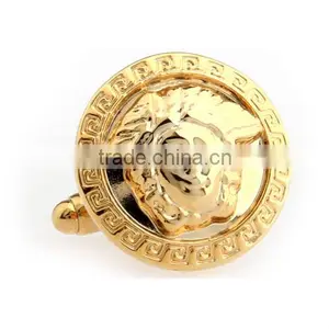 Gold Medusa Greek Mythology Protectres?s Novelty Wedding Mens Cufflinks thumbnail-1