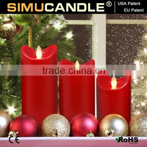 Fancy Design Moving Flame Wick LED Candle With Timer, With USA and EU Patent thumbnail-4