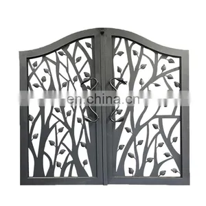 European Style Modern House Gate Designs Front Door Wrought Iron Main Gate for Garden thumbnail-3