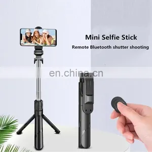 2022 NEW B-t Wireless Selfie Stick Mini Tripod Extendable Monopod With Led Light Remote Shutter For Android Phone thumbnail-4
