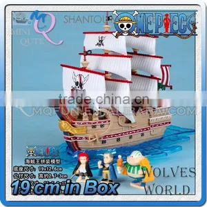 MINI QUTE 15 cm Japanese Anime One Piece Action Figure Shanks Grand Ship With 3 Figures Brinquedos Boys in Box NO.MQ 079 thumbnail-1