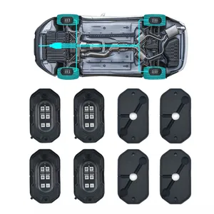 12V Car Underglow Led Lights Door Welcome Lights RGB Flash Open Warning Lamp Remote Control Interior Atmosphere Strip Light thumbnail-4