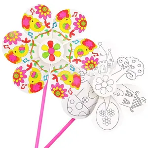 Creative Drawing and Painting Kids Girls Coloring DIY Toys Windmill DIY Painting Graffiti Coloring Educational Toys thumbnail-3