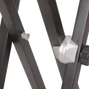 KS-2XL Upgrade New Type Aluminum Alloy Connector Double Tube X-shaped Electronic Organ Stand High Quality Keyboard Stand thumbnail-2