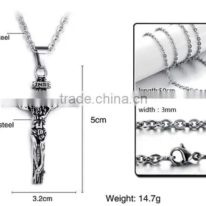 316L Stainless Steel Jesus Cross Men Pendant Necklace Popular Designer Hot Selling thumbnail-5