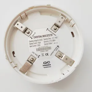 Ceiling White 2 Wires Conventional Smoke Detector Photoelectric Smoke Sensor Fire Alarm for Fire Alarm Security System thumbnail-2