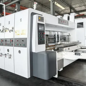 1224 Series Hot Sale Printing Die Cutting Creasing Folder Gluer Machine for Corrugated Cardboard Box Making thumbnail-1