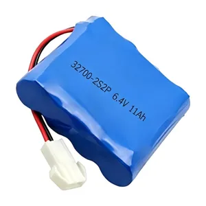 Wholesale Custom 32700 Cylindrical Cell 2S2P Pack 6000 Cycle Life Span 6.4V 11Ah LiFePO4 Batteries for Low Speed Vehicles thumbnail-2