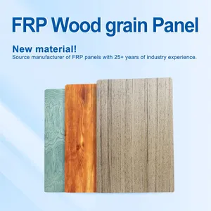 US Residential Living Room Wall FRP Wood Grain Panel Fiberglass Reinforced Plastic Custom Size Waterproof Fireproof Easy Install thumbnail-1