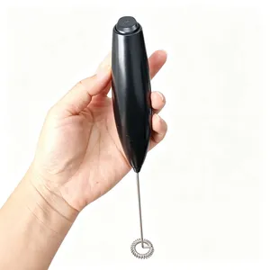 Handheld Electric Milk Frother Powered by 2 AA Batteries, Stainless Steel Whisk Coffee Foam Maker for Latte Cappuccino thumbnail-2