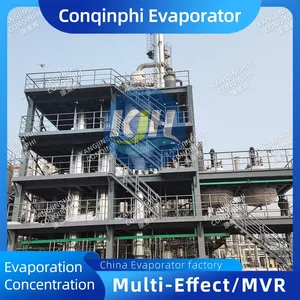 Triple-effect Vacuum Evaporator High Efficiency 500L/h 304 Stainless Steel PLC Control for Continuous thumbnail-3