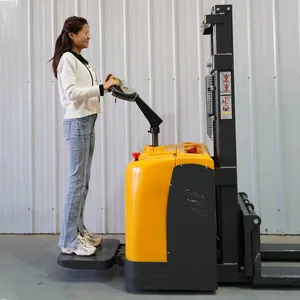 Electric Hydraulic Pallet Stacker 2T 3T 4m Lifting Height Electric Stacker Lift Electric Forklift Lift Electric Pallet Stacker thumbnail-1