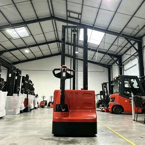 Walkie Fully Electric Pallet Stacker 1.2t 1.5ton Stacker Forklift With 3m 4m Warehouse Narrow Aisle thumbnail-5