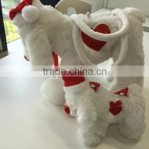 Christmas Hot Sale Plush Dog Toy Bag With Bling Bling Sequin Heart Appliques thumbnail-2