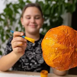 Non-Toxic Dye Moulded Pulp Pumpkin Food Safe 100% Recycled Pulp Fall Decor, Thanksgiving Ornament, Holiday Craft thumbnail-2