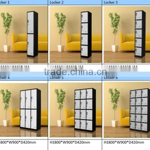 Elegant White Color Moisture Resistant Swimming Pool Changing Room Locker For 6 Person thumbnail-6