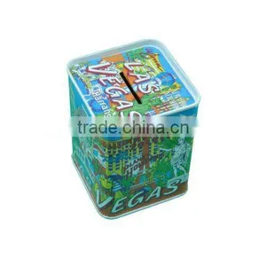 CC Square Tinplate Money Saving Tin Boxes thumbnail-1