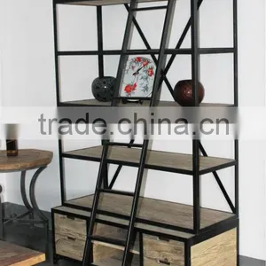 Antique Carved Bookcase With Cabinet Base Bookcase With Ladder Quality Choice thumbnail-2