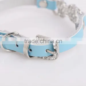 Wholesale Diamond Bone Leather Pet Collar Creative Dog Collars thumbnail-6