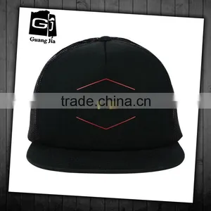 High Quality Factory Customized Sponge Hat 5 Panel Screen Printing Flat Brim Trucker Caps thumbnail-1