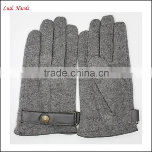 Ladies Grey Woolen Gloves With Three Stitches thumbnail-2