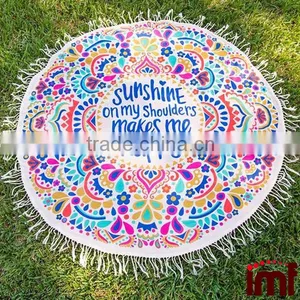 Sunshine Round Beach Towel Blanket thumbnail-1