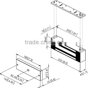 Weather Proof 1300Lbs 600Kgs Electromagnetic Lock thumbnail-4