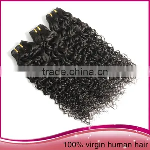 New Hair 100% Human Hair Extension Cheap Wholesale Baby Curly Unprocessed Virgin Peruvian Hair Weave thumbnail-3