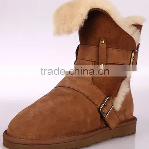 Cylinder During the New Fur One Lady's Warm Winter Snow Boots Antiskid Rivet USES Joker Female Cotton Boots thumbnail-1